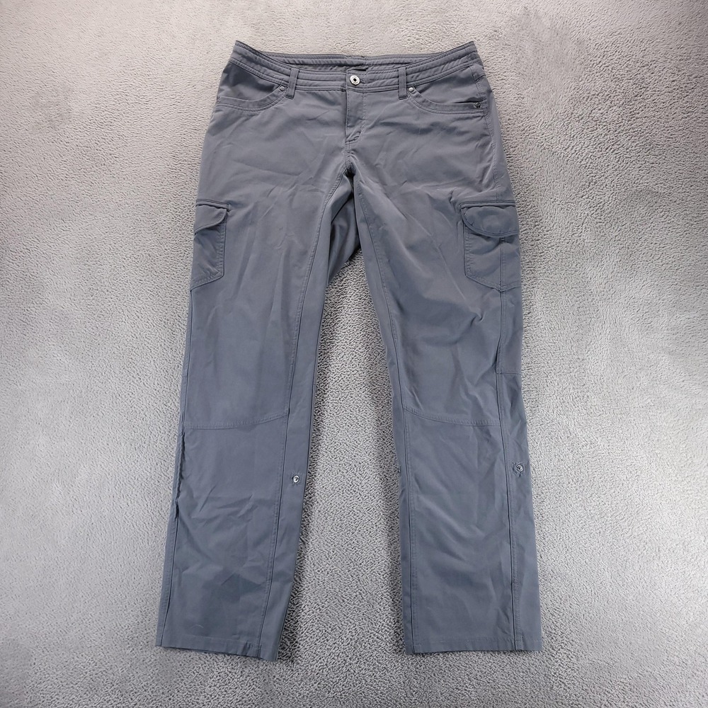 Kuhl Pants Womens 14 Gray Freeflex Roll Up Hiking Cargo Outdoor Stretch Travel